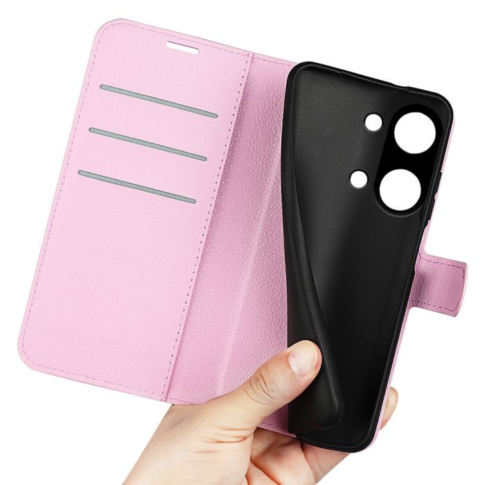 Bild 4,  OnePlus Nord 3 5G Fodral Litchi Textur Ljus Rosa - Teknikhallen.se