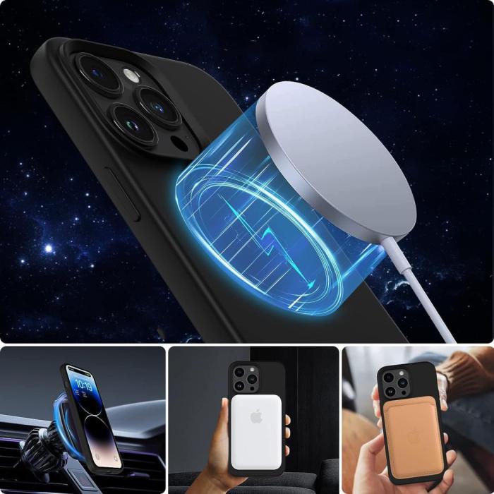 Bild 2, Tech-Protect Tech-Protect iPhone 14/13 Skal MagSafe Silikon Svart - Teknikhallen.se