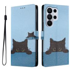  Samsung Galaxy S26 Ultra Fodral Med Tryck Svart Katt - Teknikhallen.se