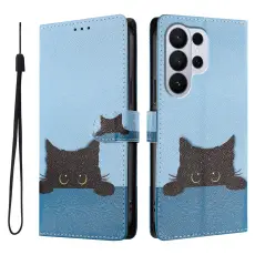  Samsung Galaxy S26 Ultra Fodral Med Tryck Svart Katt - Teknikhallen.se