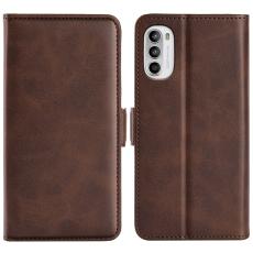  Motorola Moto G52/G82 Fodral Magnetisk St&auml;ngning Brun - Teknikhallen.se