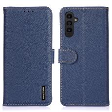 KHAZNEH KHAZNEH Samsung Galaxy S24 FE Fodral &Auml;kta L&auml;der M&ouml;rk Bl&aring; - Teknikhallen.se