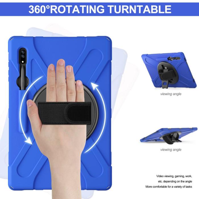 Bild 3,  Galaxy Tab S8 Ultra Skal X-Shape Shockproof Kickstand - Teknikhallen.se