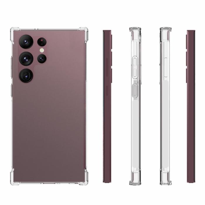 Bild 6,  Samsung Galaxy S23 Ultra Skal Shockproof TPU Transparent - Teknikhallen.se