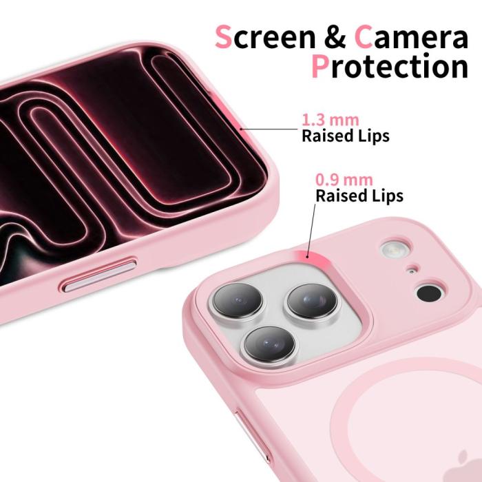 Bild 4, Tech-Protect Tech-Protect iPhone 17 Pro Max Skal MagSafe MagMat Rosa - Teknikhallen.se