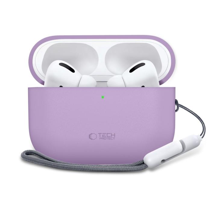 Bild 2, Tech-Protect Tech-Protect AirPods Pro 3 Skal Silicone Lavender - Teknikhallen.se