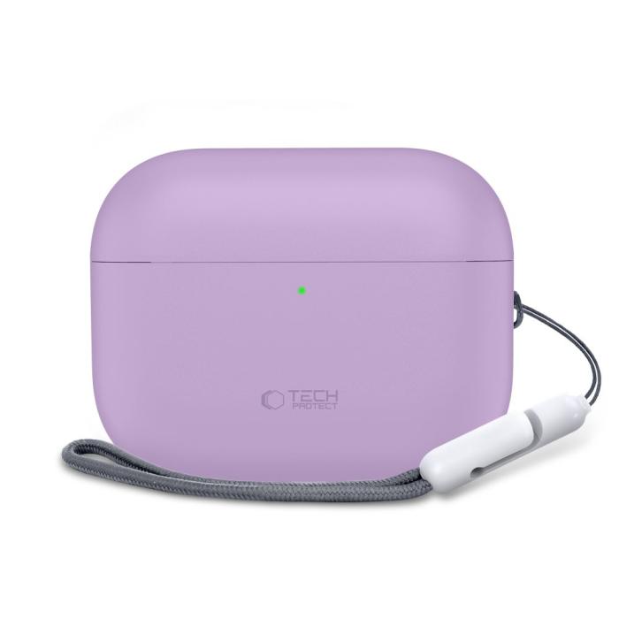 Bild 3, Tech-Protect Tech-Protect AirPods Pro 3 Skal Silicone Lavender - Teknikhallen.se