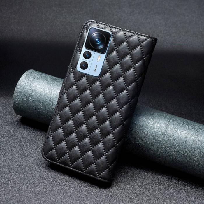 Bild 5,  Xiaomi 12T / 12T Pro Fodral Diamond Läder Svart - Teknikhallen.se