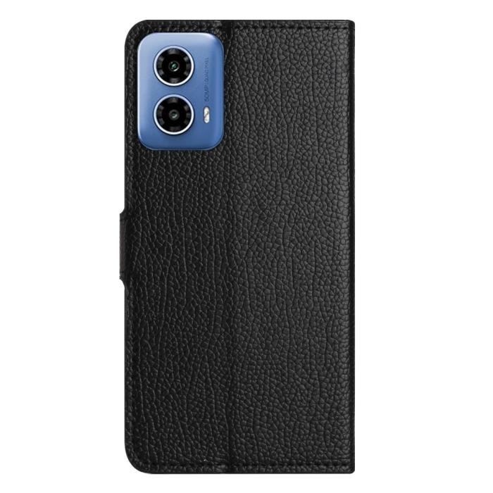 Bild 6,  Motorola Moto G35 5G Fodral Litchi Läder Svart - Teknikhallen.se
