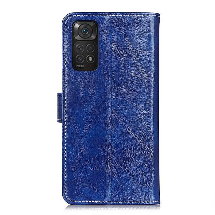 Bild 3,  Xiaomi Redmi Note 11 4G Fodral Crazy Horse Blå - Teknikhallen.se