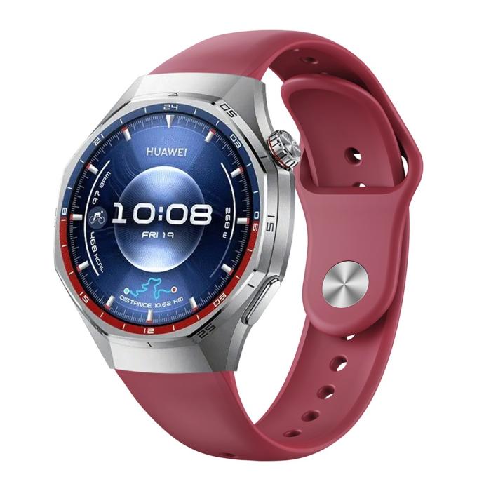 Bild 2,  Huawei Watch GT 6 Pro 46 mm Armband Silikon Vinröd - Teknikhallen.se