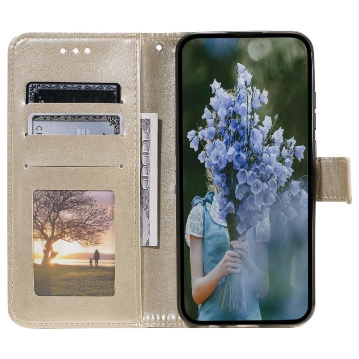 Bild 2,  Samsung Galaxy A35 5G Fodral Mandala Läder Guld - Teknikhallen.se