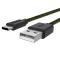 Smartline Smartline 2m 3A USB-C Fuzzy Laddningskabel Grön - Teknikhallen.se