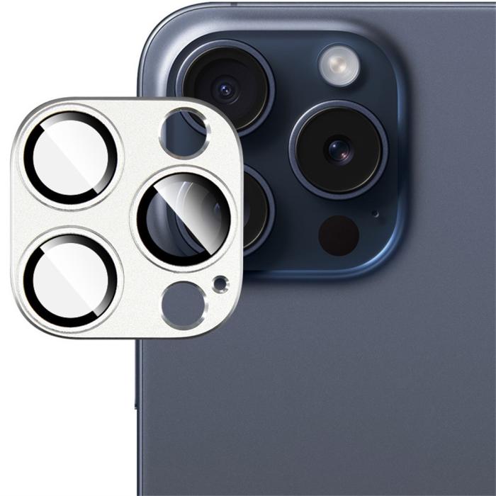 Bild 6, IMAK IMAK iPhone 16 Pro Max/16 Pro Linsskydd Silver - Teknikhallen.se