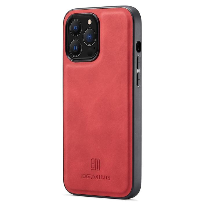 Bild 2, DG.MING DG.MING iPhone 13 Pro Skal Läderbelagt Röd - Teknikhallen.se