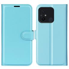  Xiaomi Redmi 12C 4G Fodral Litchi L&auml;der Bl&aring; - Teknikhallen.se