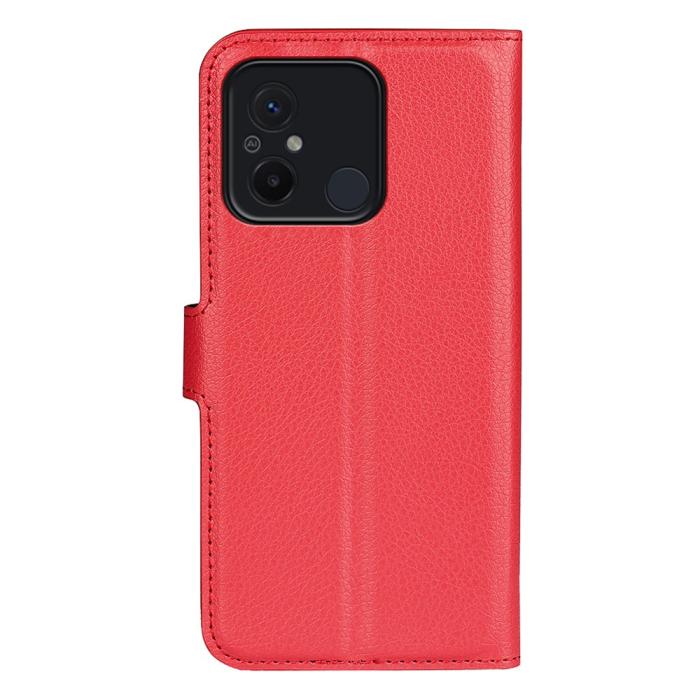 Bild 6,  Xiaomi Redmi 12C 4G Fodral Litchi Läder Röd - Teknikhallen.se