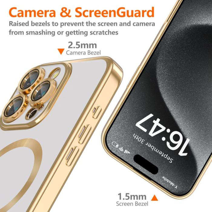 Bild 4, Tech-Protect Tech-Protect iPhone 16 Pro Max Skal MagSafe MagFlex Shiny Gold - Teknikhallen.se