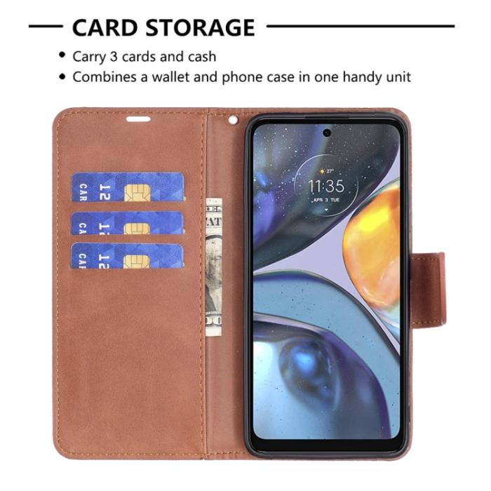 Bild 4,  Motorola Moto G22 Fodral Shark Solid Brun - Teknikhallen.se