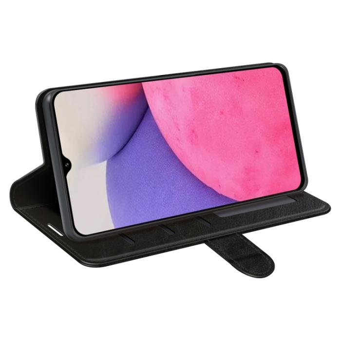 Bild 5,  Samsung Galaxy A33 5G Fodral Läder Svart - Teknikhallen.se