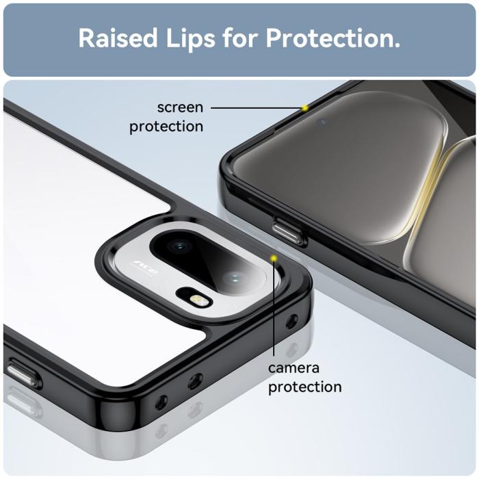 Bild 6,  OnePlus 15R Skal Hybrid Transparent / Svart - Teknikhallen.se