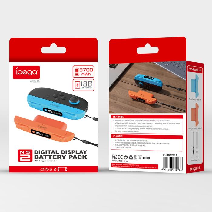 Bild 6, iPega iPega Nintendo Switch 2 2-PACK Batteripaket För Handkontroll - Teknikhallen.se