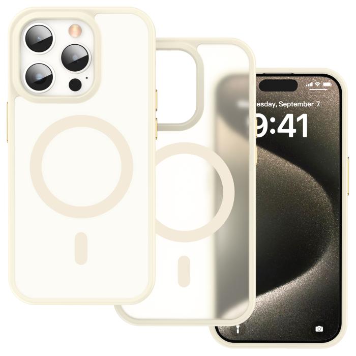 Bild 2, ColorPop ColorPop iPhone 15 Pro Max Skal CH MagSafe Matt Off White - Teknikhallen.se