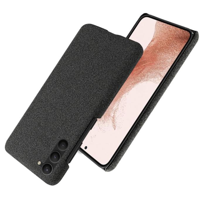 Bild 2,  Samsung Galaxy S24 Plus Slim Tygbelagt Skal Svart - Teknikhallen.se