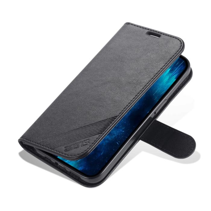 Bild 5, AZNS AZNS iPhone 14 Pro Fodral Läder Svart - Teknikhallen.se