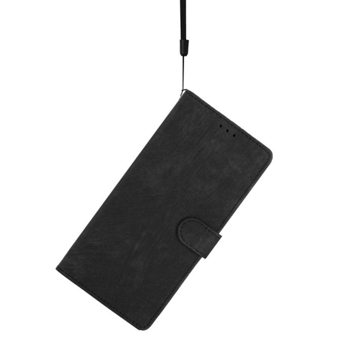Bild 4,  iPhone 15 Plus Fodral Skin Touch Läder Svart - Teknikhallen.se