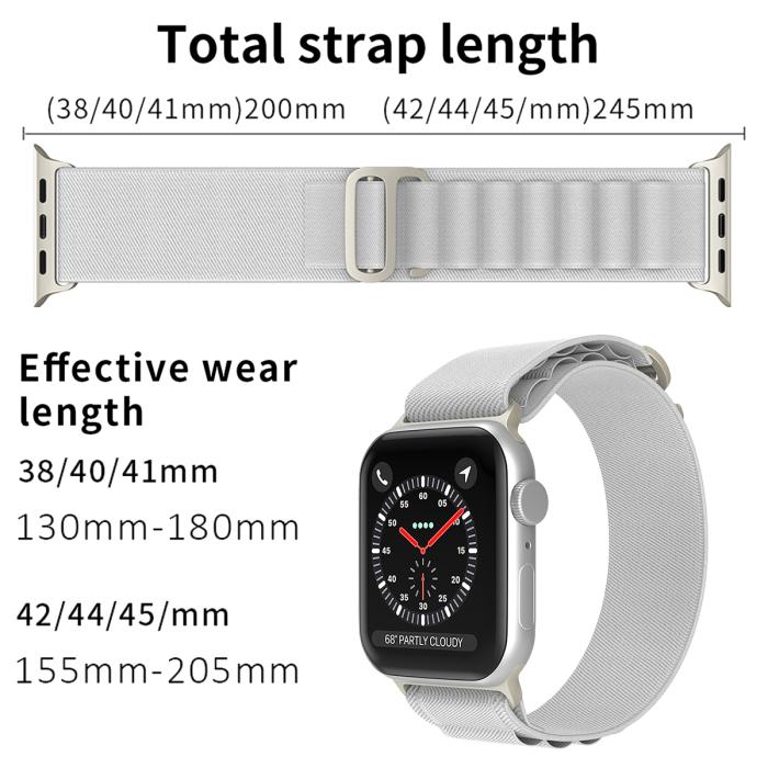 Bild 4, ColorPop Apple Watch 38/40/41/42 mm Armband Alpine Pro Loop Starlight - Teknikhallen.se