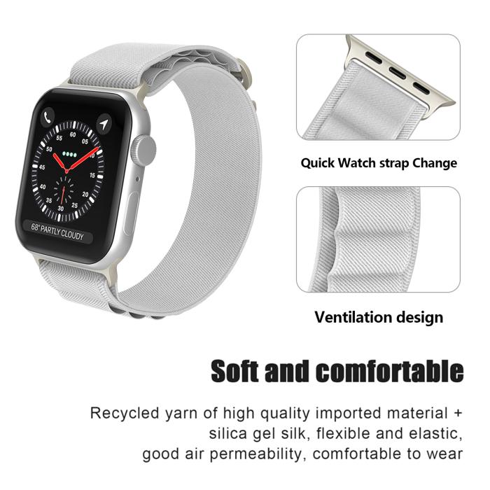 Bild 5, ColorPop Apple Watch 38/40/41/42 mm Armband Alpine Pro Loop Starlight - Teknikhallen.se
