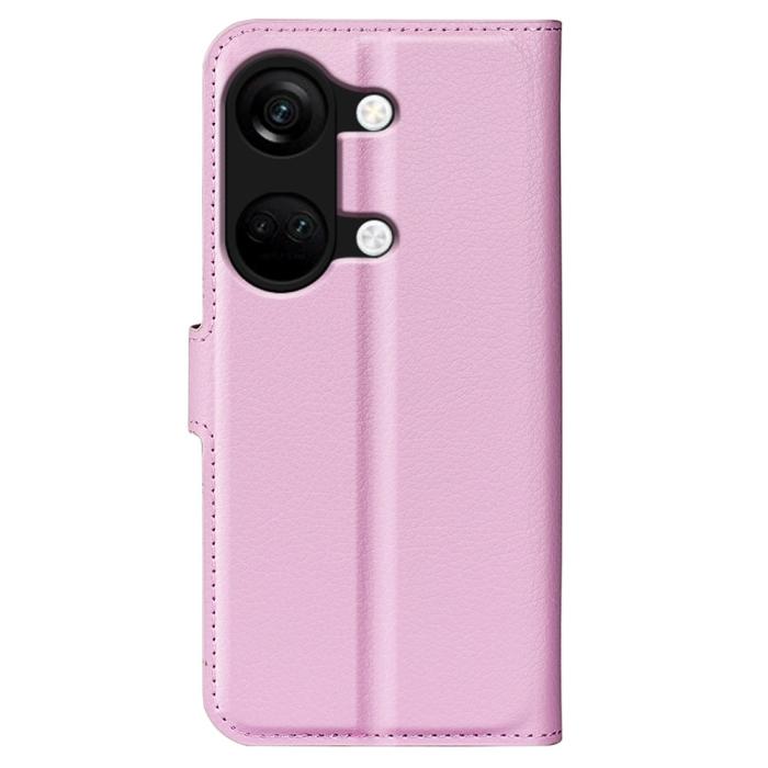 Bild 6,  OnePlus Nord 3 5G Fodral Litchi Textur Ljus Rosa - Teknikhallen.se