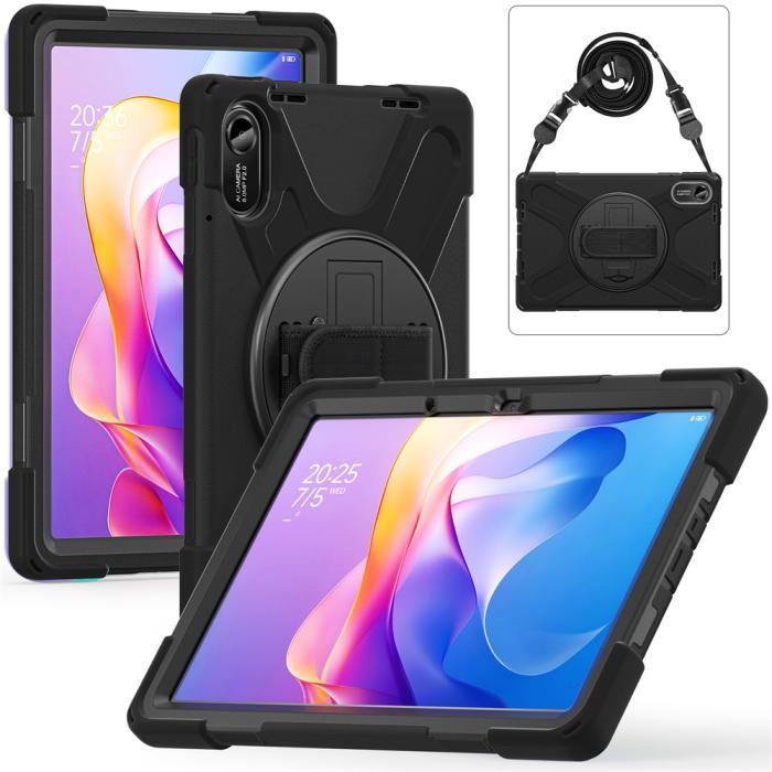 Bild 4,  Xiaomi Redmi Pad 2 Skal 360° Kickstand Med Strap Svart - Teknikhallen.se