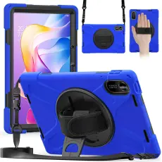  Xiaomi Redmi Pad 2 Skal 360&deg; Kickstand Med Strap Bl&aring; - Teknikhallen.se