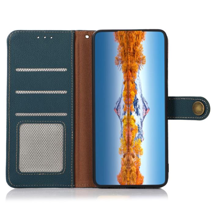 Bild 3, KHAZNEH KHAZNEH Sony Xperia 10 V Fodral RFID Äkta Läder Grön - Teknikhallen.se