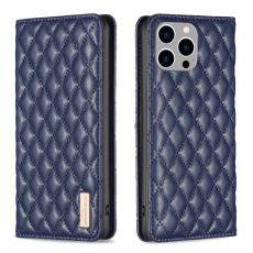 BINFEN BINFEN iPhone 15 Pro Max Fodral Diamond Flip L&auml;der Bl&aring; - Teknikhallen.se