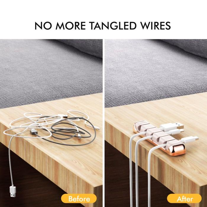 Bild 4, AHASTYLE AHASTYLE 5-Port Kabel Hållare/Organiserare I Aluminium/Silikon - Teknikhallen.se