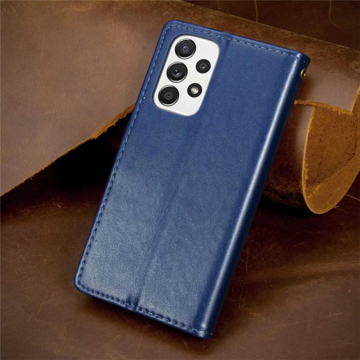 Bild 6,  Samsung Galaxy A23 5G Fodral PU Läder Blå - Teknikhallen.se