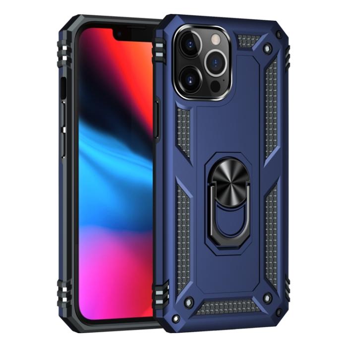 Bild 2,  iPhone 14 Pro Max Skal Shockproof Hybrid Ring Blå - Teknikhallen.se