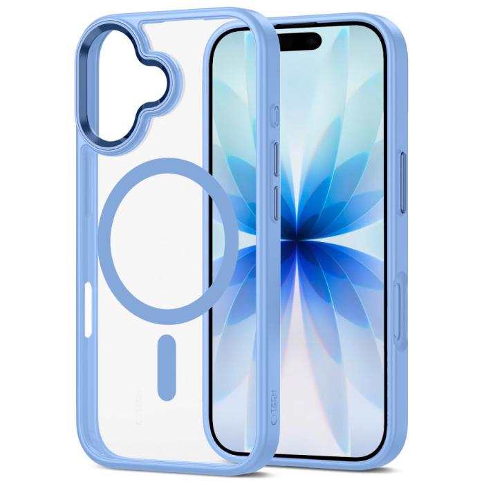 Bild 3, Tech-Protect Tech-Protect iPhone 17 Skal MagSafe MagMat Blue / Clear - Teknikhallen.se