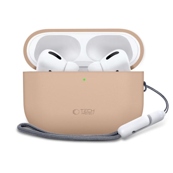 Bild 2, Tech-Protect Tech-Protect AirPods Pro 3 Skal Silicone Caffe Latte - Teknikhallen.se