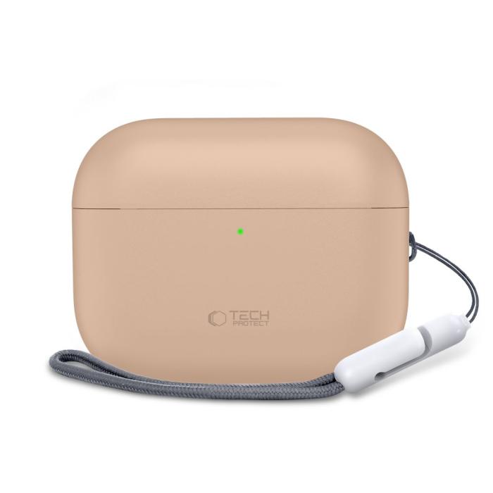 Bild 3, Tech-Protect Tech-Protect AirPods Pro 3 Skal Silicone Caffe Latte - Teknikhallen.se