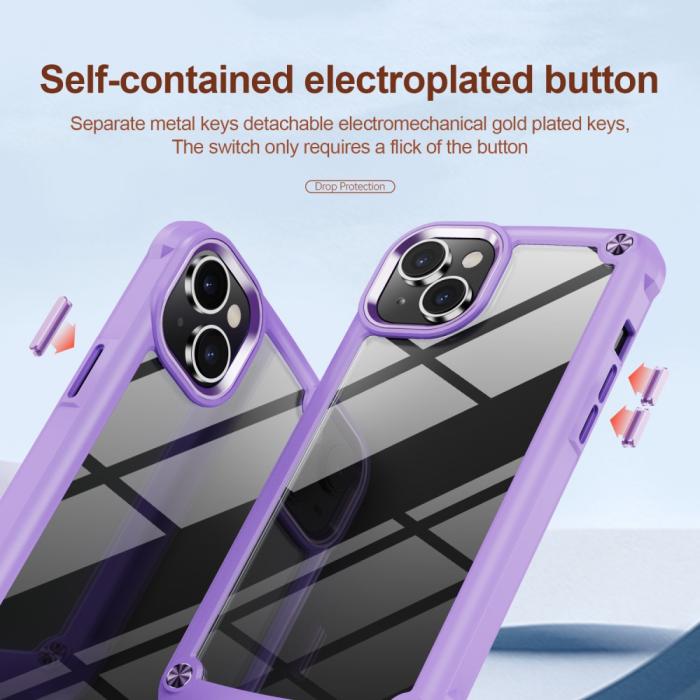 Bild 4,  iPhone 15 Plus Skal Shockproof Hybrid Armor Lila - Teknikhallen.se
