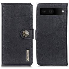 KHAZNEH KHAZNEH Google Pixel 7 Fodral L&auml;der Svart - Teknikhallen.se