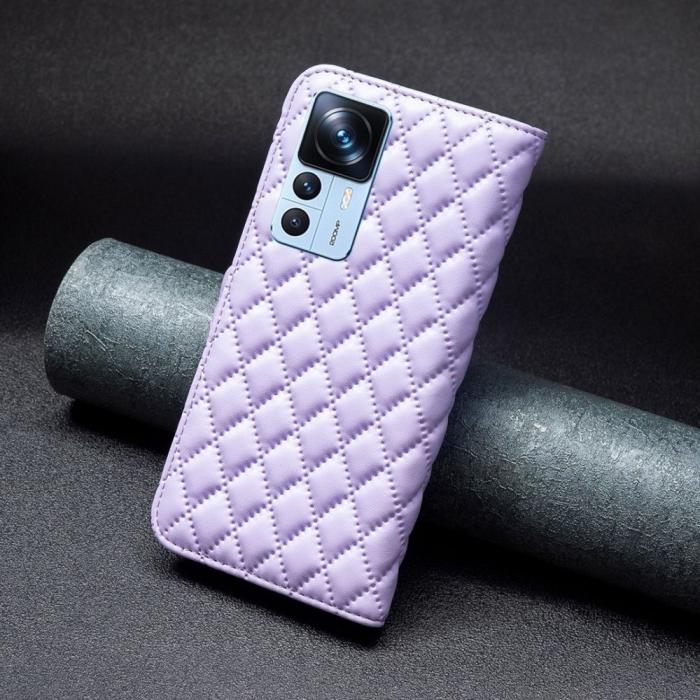 Bild 5,  Xiaomi 12T / 12T Pro Fodral Diamond Läder Lila - Teknikhallen.se