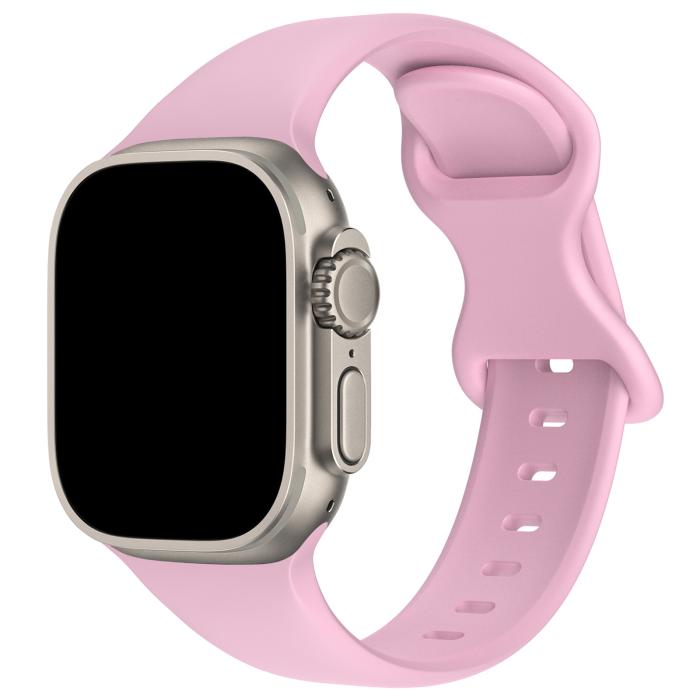 Bild 2, ColorPop Silikon Armband Butterfly Apple Watch 42/41/40/38 mm (M/L) Lavender - Teknikhallen.se