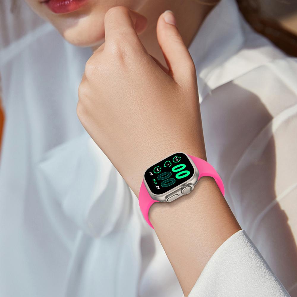 ColorPop Silikon Armband Butterfly Apple Watch 42/44/45/49 mm (S/M) Hot Pink - Teknikhallen.se