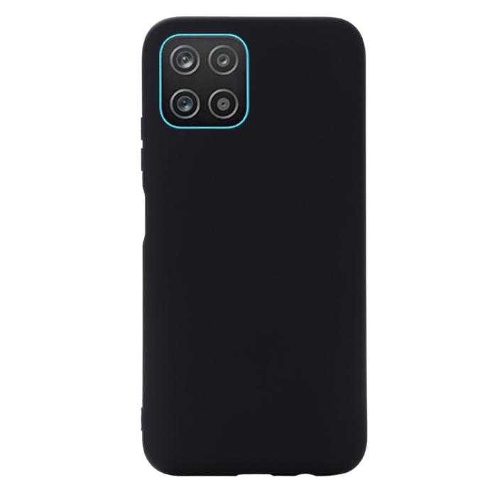 Bild 2,  Samsung Galaxy A03 Skal Liquid Silikon Med Strap Svart - Teknikhallen.se