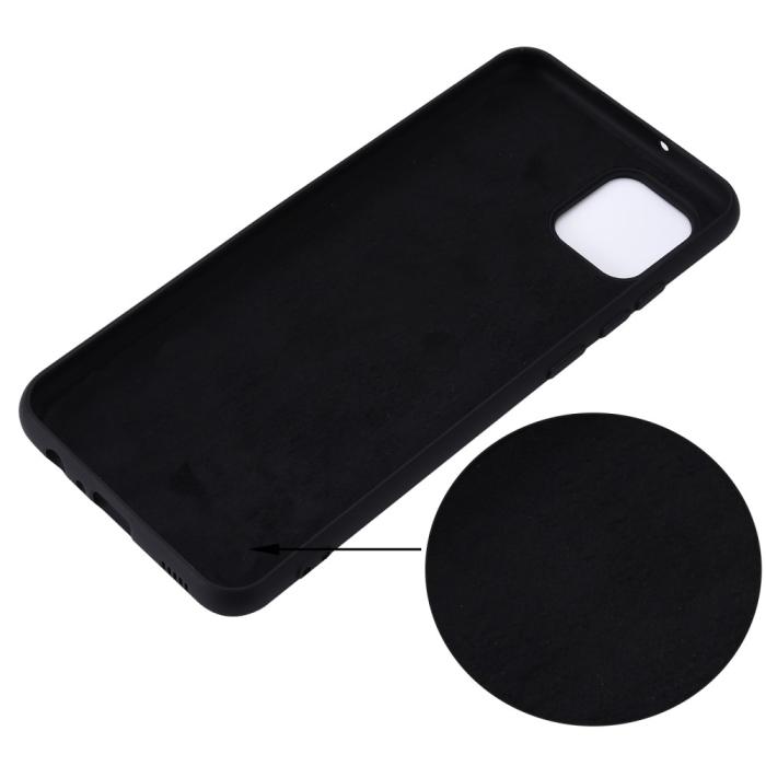 Bild 3,  Samsung Galaxy A03 Skal Liquid Silikon Med Strap Svart - Teknikhallen.se